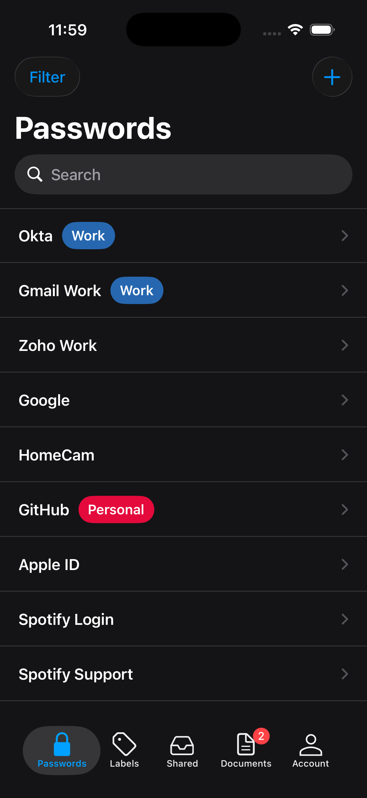 IronCrypto passwords list